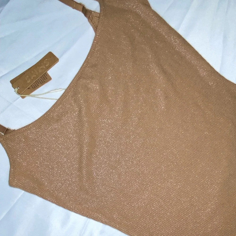 SOLD❗️❗️❗️- SKIMS: NWT SMALL - SOFT LOUNGE SHIMMER LONG SLIP DRESS - Picture 4 of 7